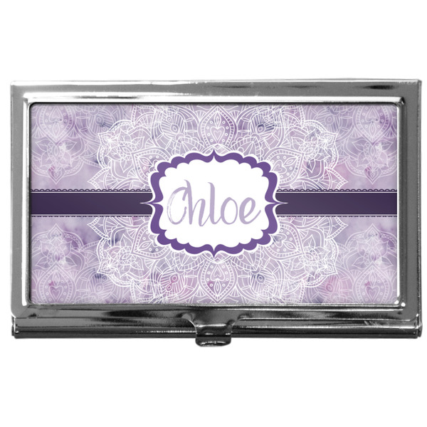 Custom Watercolor Mandala Business Card Case