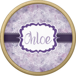 Watercolor Mandala Cabinet Knob - Gold (Personalized)