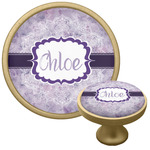 Watercolor Mandala Cabinet Knob - Gold (Personalized)