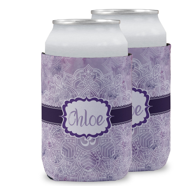 Custom Watercolor Mandala Can Cooler (12 oz) w/ Name or Text