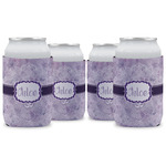 Watercolor Mandala Can Cooler (12 oz) - Set of 4 w/ Name or Text