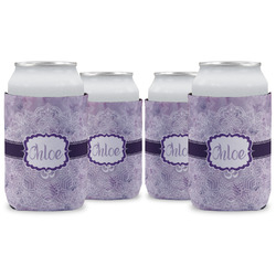 Watercolor Mandala Can Cooler (12 oz) - Set of 4 w/ Name or Text
