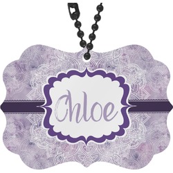 Watercolor Mandala Rear View Mirror Charm (Personalized)