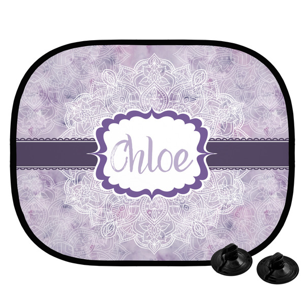 Custom Watercolor Mandala Car Side Window Sun Shade (Personalized)