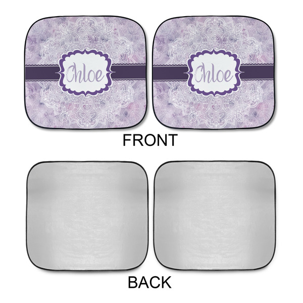 Watercolor Mandala Car Sun Shades - APPROVAL