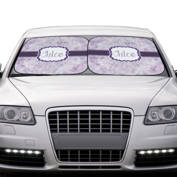 Watercolor Mandala Car Sun Shades - IN CONTEXT