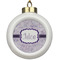 Watercolor Mandala Ceramic Ball Ornament (Personalized)