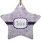 Watercolor Mandala Ceramic Flat Ornament - Star (Front)