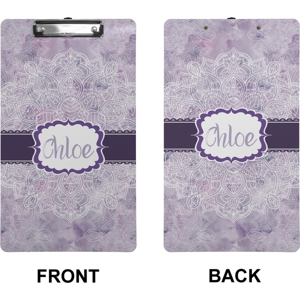 Watercolor Mandala Clipboard (Legal) (Front + Back)