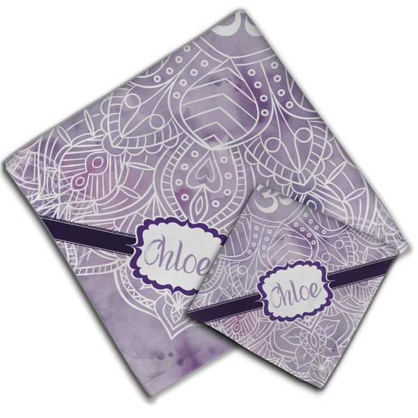 Watercolor Mandala Cloth Napkins - Personalized Lunch & Dinner (PARENT MAIN)