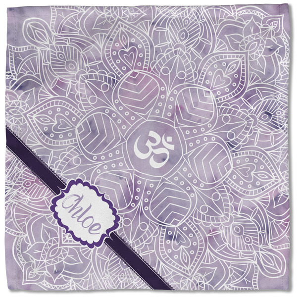 Watercolor Mandala Cloth Napkins - Personalized Lunch (Single Full Open)