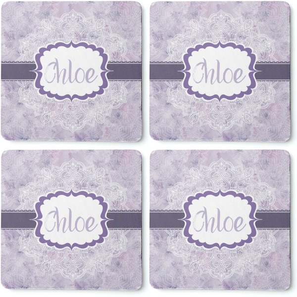 Watercolor Mandala Coaster Rubber Back - Apvl