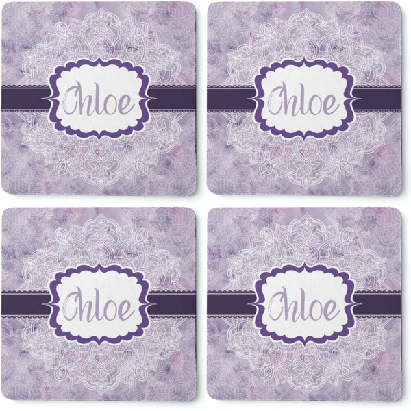 Watercolor Mandala Coaster Rubber Back - Apvl