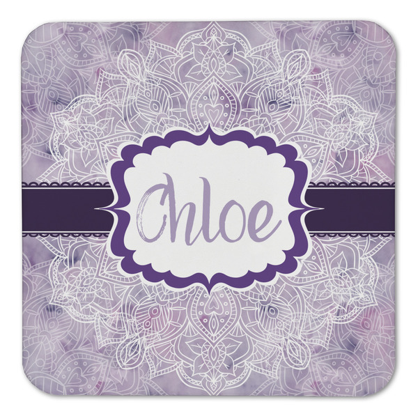 Watercolor Mandala Coaster Set - FRONT (one)