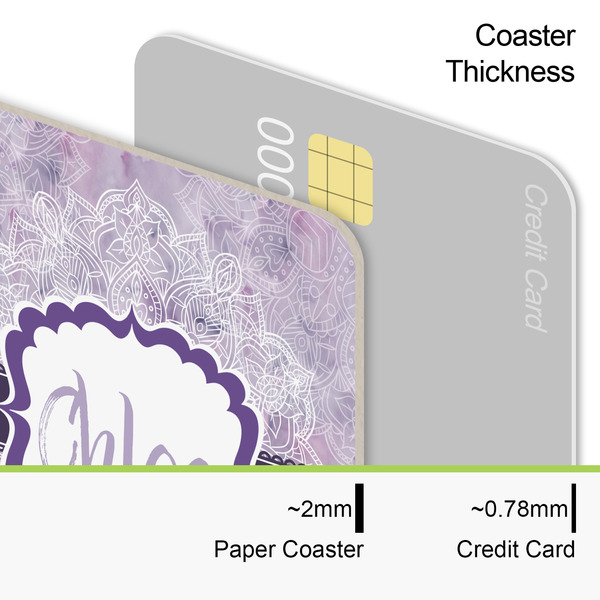 Watercolor Mandala Coaster Thickness