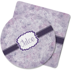 Watercolor Mandala Rubber Backed Coaster (Personalized)