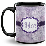 Watercolor Mandala 11 Oz Coffee Mug - Black (Personalized)