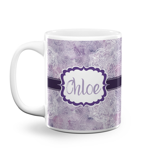 Custom Watercolor Mandala Coffee Mug (Personalized)