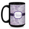 Watercolor Mandala Coffee Mug - 15 oz - Black