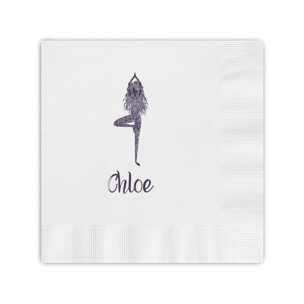 Custom Watercolor Mandala Coined Cocktail Napkins (Personalized)