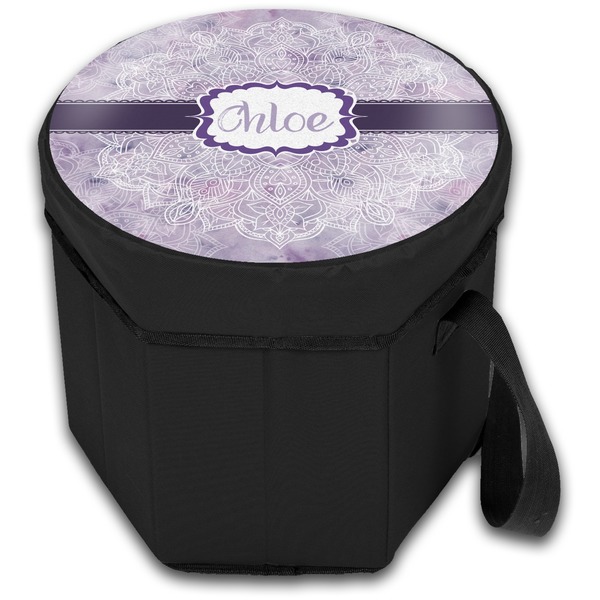 Watercolor Mandala Collapsible Personalized Cooler & Seat (Closed)