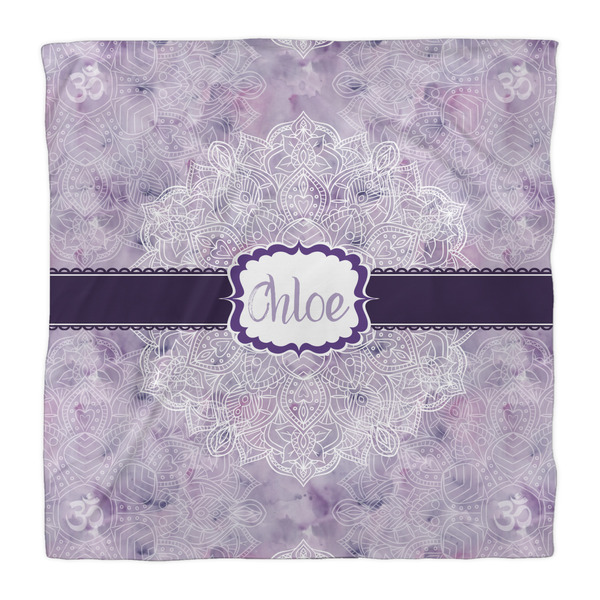 Watercolor Mandala Comforter - Queen - Front