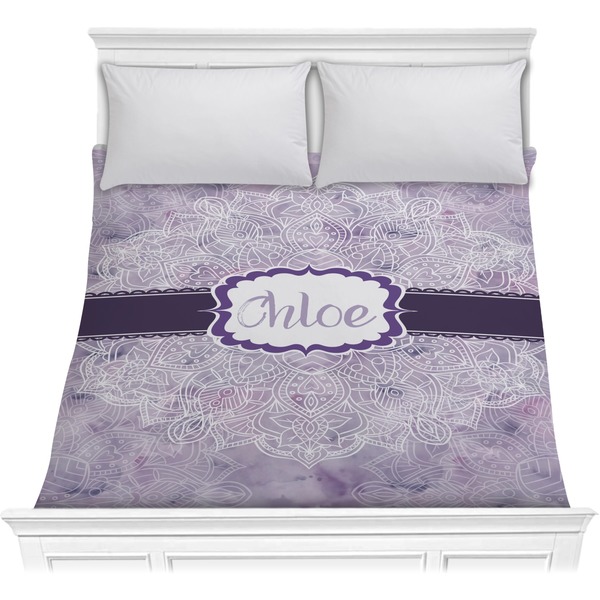 Custom Watercolor Mandala Comforter - Full / Queen (Personalized)