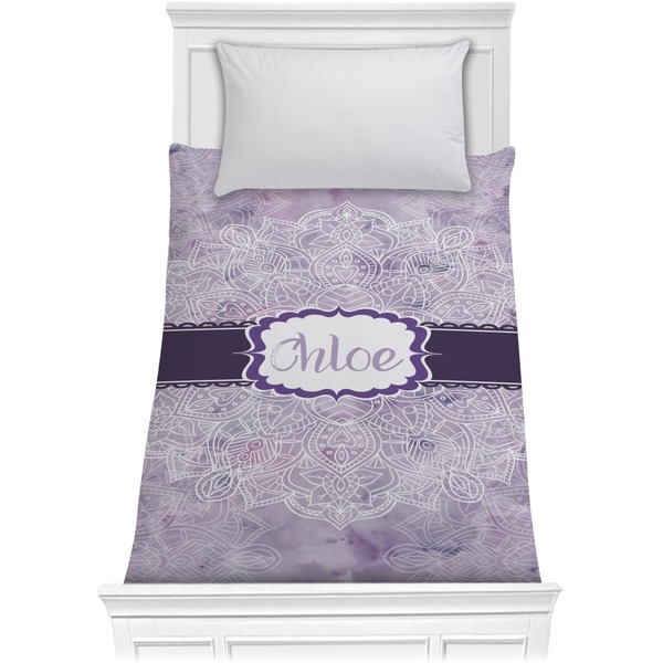 Custom Watercolor Mandala Comforter - Twin (Personalized)