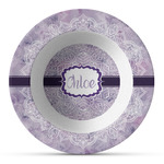 Watercolor Mandala Plastic Bowl - Microwave Safe - Composite Polymer (Personalized)