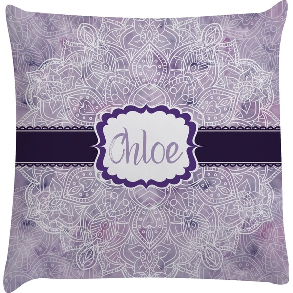 Custom Watercolor Mandala Decorative Pillow Case (Personalized)