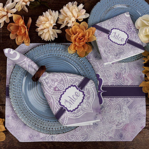 Watercolor Mandala Dining Set