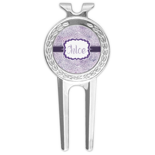 Custom Watercolor Mandala Golf Divot Tool & Ball Marker (Personalized)