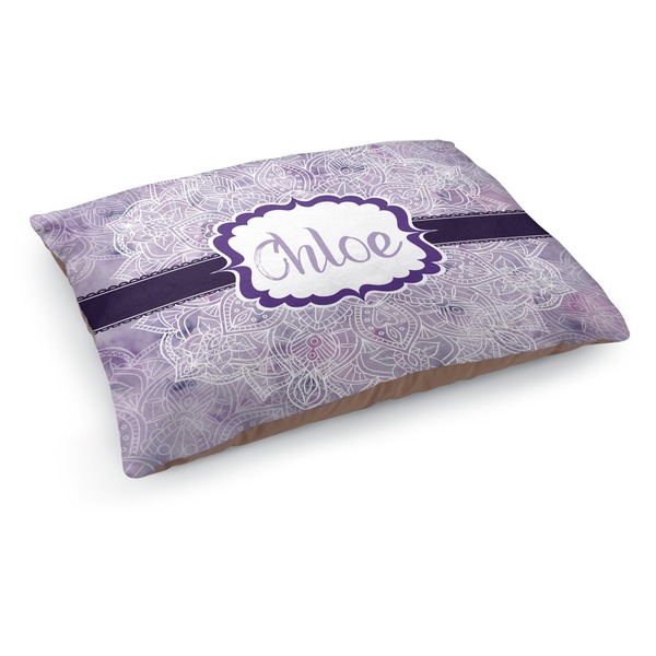 Custom Watercolor Mandala Dog Bed - Medium w/ Name or Text