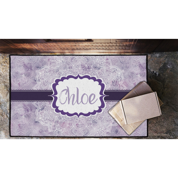 Watercolor Mandala Door Mat - LIFESTYLE (Lrg)