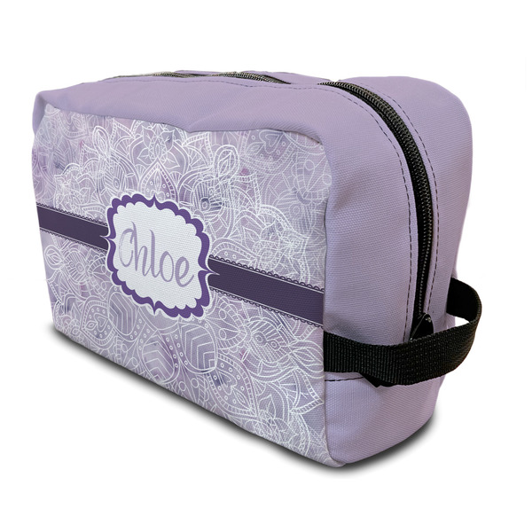 Custom Watercolor Mandala Toiletry Bag / Dopp Kit (Personalized)