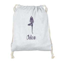 Watercolor Mandala Drawstring Backpack - Sweatshirt Fleece - Double Sided (Personalized)