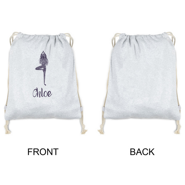 Watercolor Mandala Drawstring Backpacks - Sweatshirt Fleece - Single Sided - APPROVAL