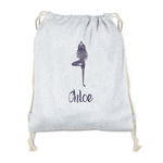 Watercolor Mandala Drawstring Backpack - Sweatshirt Fleece (Personalized)