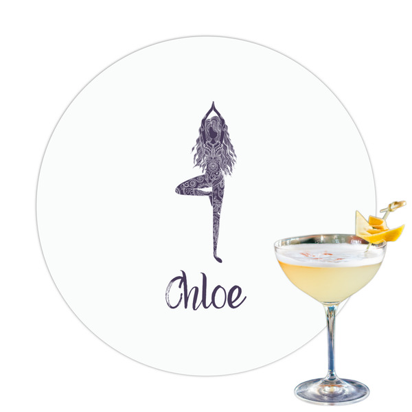 Custom Watercolor Mandala Printed Drink Topper (Personalized)