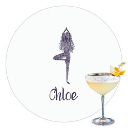 Watercolor Mandala Printed Drink Topper - 3.5" (Personalized)