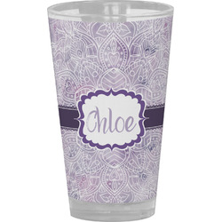 Watercolor Mandala Pint Glass - Full Color (Personalized)