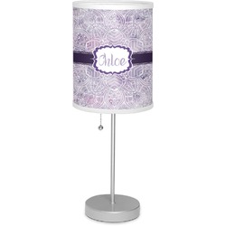 Watercolor Mandala Lamp with Drum Shade (Personalized)