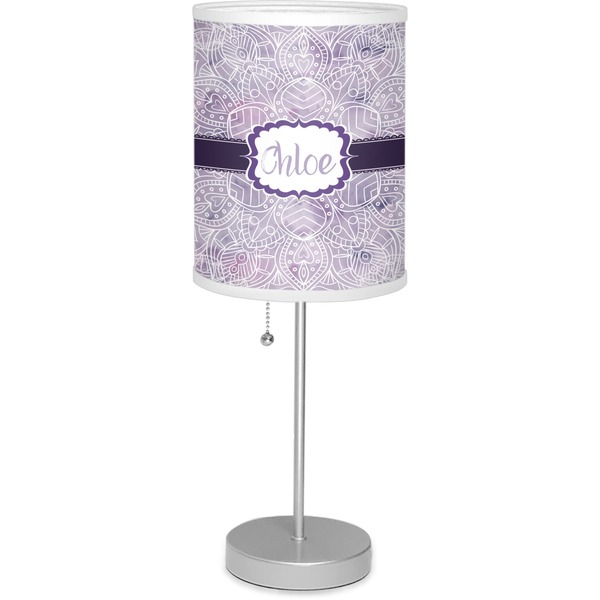 Custom Watercolor Mandala Lamp with Drum Shade (Personalized)