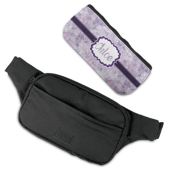 Watercolor Mandala Fanny Packs - FLAT (flap off)