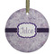 Watercolor Mandala Frosted Glass Ornament - Round