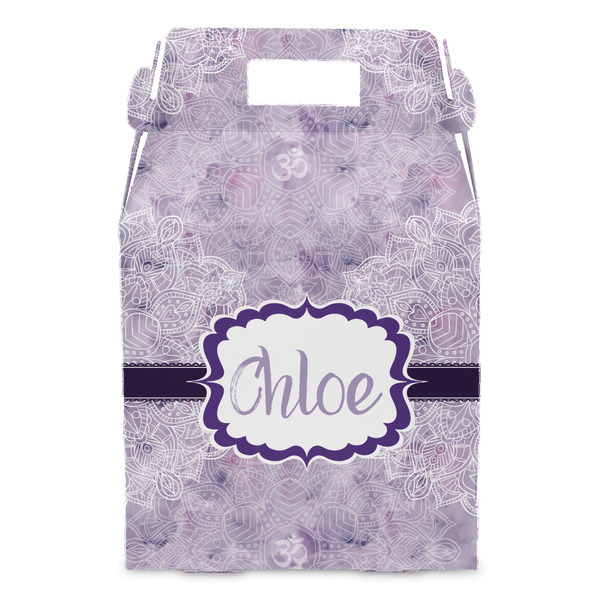 Watercolor Mandala Gable Favor Box - Front