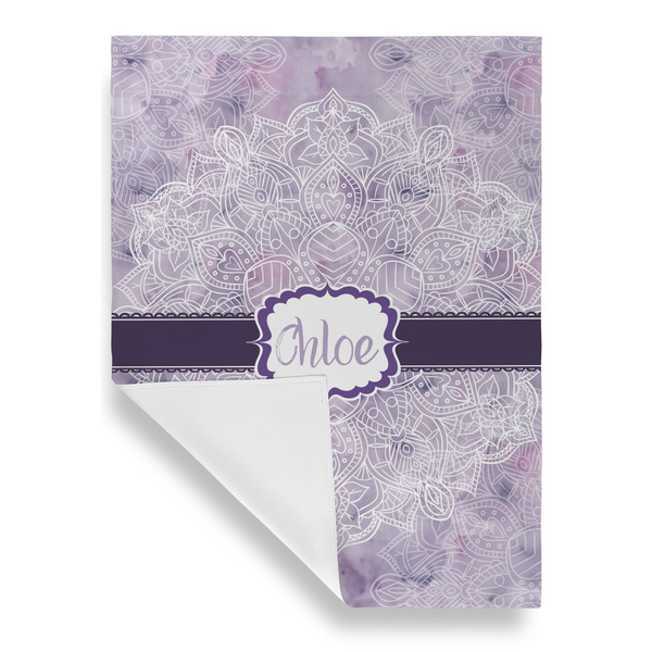 Watercolor Mandala Garden Flags - Large - Single Sided - FRONT FOLDED