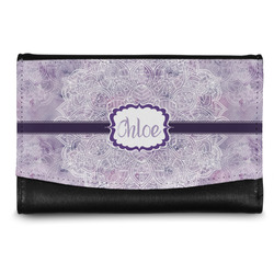 Watercolor Mandala Genuine Leather Women's Wallet - Small (Personalized)