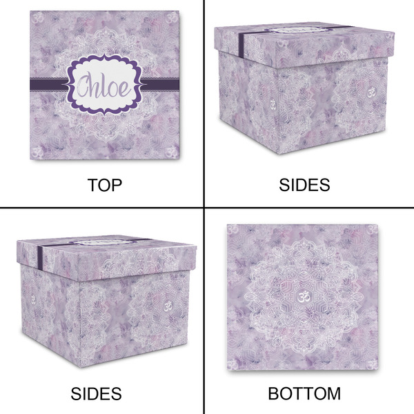 Watercolor Mandala Gift Boxes with Lid - Canvas Wrapped - X-Large - Approval