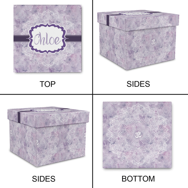 Watercolor Mandala Gift Boxes with Lid - Canvas Wrapped - XX-Large - Approval